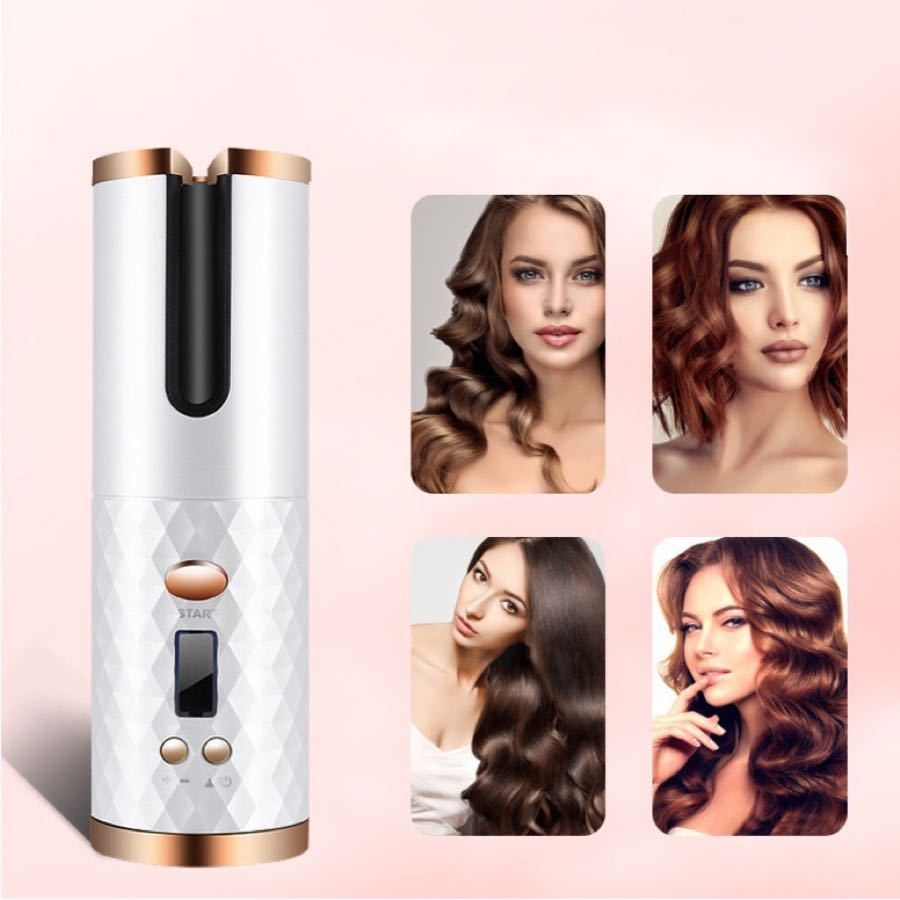 Modelador Cabelo Cachos Ondulador Automático Sem Fio 4 Cores Bivolt